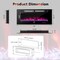 Ultra-Thin Electric Fireplace with Decorative Crystals and Smart APP Control